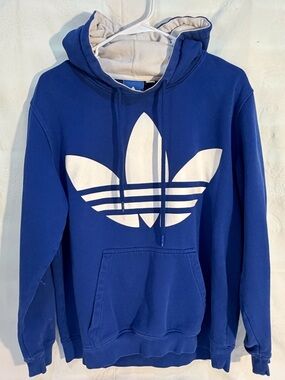 adidas Unisex/Mens Royal Blue Trefoil Pullover Hoodie M T0025